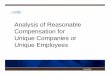 Analysis of Reasonable Compensation for Unique Companies 