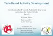 Task-Based Activity Development