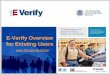 E-Verify Overview for Existing Users