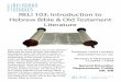 RELI 103: Introduction to Hebrew Bible & Old Testament 