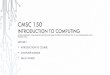 CMSC 150 Introduction to Computing - University of Richmond