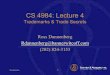 CS 4984: Lecture 4