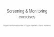 Screening & Monitoring exercises