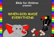When God Made Everything English - Bible for Children
