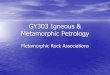 GY343 Igneous & Metamorphic Petrology
