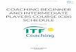 COACHING BEGINNER AND INTERMEDIATE PLAYERS COURSE …