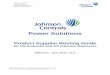 ProductVendor Routing Guidelines - Johnson Controls