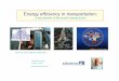 Energy efficiency in transportation