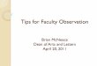 Tips for Faculty Observation - imperial.edu