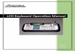 LCD Keyboard Operation Manual - DC-Digital