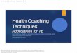 Health Coaching Techniques