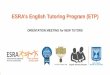 ESRA’S ENGLISH TUTORING PROGRAM (ETP)