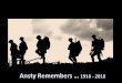 The centenary of the Armistice which ended the hostilities 