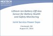 Lithium Ion Battery Off-Gas Sensor for Battery Health and 