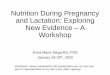 Nutrition During Pregnancy and Lactation: Exploring New 