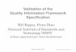 Validation of the Quality Information Framework Specification