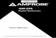 AM-250 Digital Multimeter Product Manual