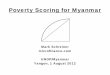 Poverty Scoring for Myanmar - The MIMU