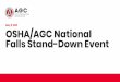 May 5, 2021 OSHA/AGC National Falls Stand-Down Event