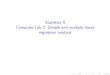 Statistics II Computer Lab 2: Simple and multiple linear 