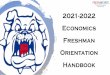 2021-2022 Economics Freshman Orientation Handbook