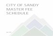 CITY OF SANDY MASTER FEE SCHEDULE