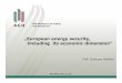 „European energy security, including its economic dimension”