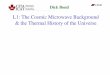 L1: The Cosmic Microwave Background & the Thermal History 