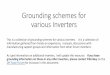 Grounding schemes for various Inverters