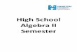 High School Algebra II Semester - hcde.org