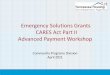 Emergency Solutions Grants CARES Act Part II Advanced 