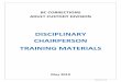 DISCIPLINARY CHAIRPERSON TRAINING MATERIALS