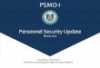 Personnel Security Update