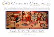 MAUNDY THURSDAY - Christ Church in Short Hills: Home