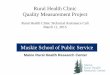 Rural Health Clinic Quality Measurement Project