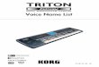 TRITON Extreme Voice Name List - korg.com