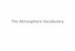 The Atmosphere Vocabulary