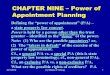 CHAPTER NINE – Power of Appointment Planning