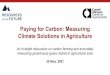 Paying for Carbon: Measuring Climate Solutions in Agriculture