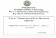 Course: Entrepreneurship for Engineers