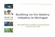 Building on the Battery Initiative in Michigan