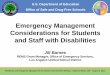 Emergency Management Considerations for Students and Staff 