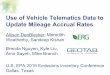 Use of Vehicle Telematics Data to Update Mileage Accrual Rates
