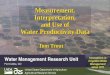 Measurement, Interpretation, and Use of Water Productivity 