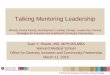 Talking Mentoring Leadership