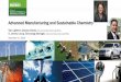 Advanced Manufacturing and Sustainable Chemistry