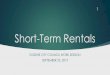 Short-term Rentals Presentation 9-23-19