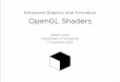 Advanced Graphics and Animation OpenGL Shaders