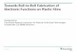 Towards Roll-to-Roll Fabrication of Electronic Functions 