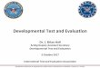 Developmental Test and Evaluation